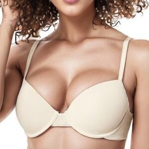 Maidenform Women Comfort Devotion Tshirt Bra Ivory 34C Underwire Convertible NWT